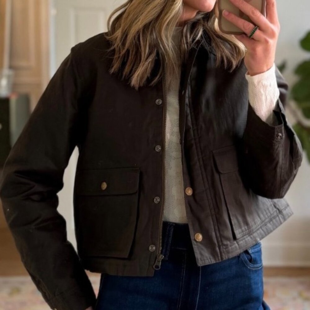 J. Crew Cropped Barn Jacket - Small - NWT - Picture 3 of 10